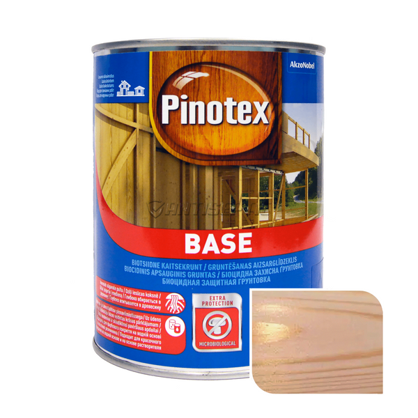 Грунтовка для древесины Pinotex Base, 1 л, Бесцветный, Матовый 19970 фото