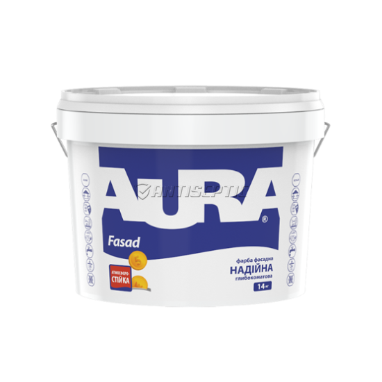 Краска для наружных и внутренних работ Aura Fasad, 1,4 кг, Белый 62984 фото