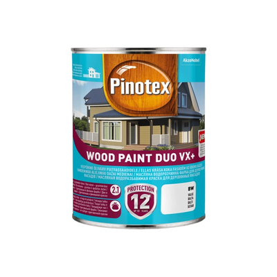 Масляная краска на водной основе Pinotex Wood Paint Duo VX+, 1 л, Белый, Матовый 27580 фото