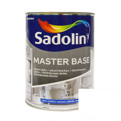 Грунт краска Sadolin MASTER BASE, белый, 1 л., матовый 67092 фото