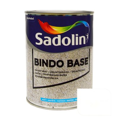Грунт-краска водорастворимая Sadolin Bindo Base, белый, 1 л. 85142 фото