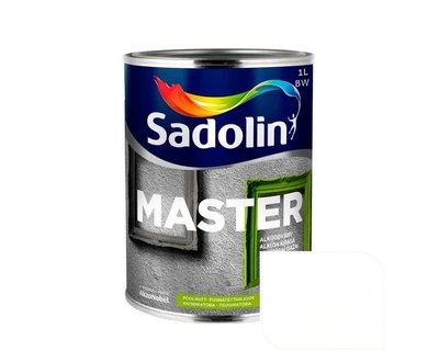 Фарба для металу Sadolin MASTER 30, білий, 1 л., напівматовий 88341 фото