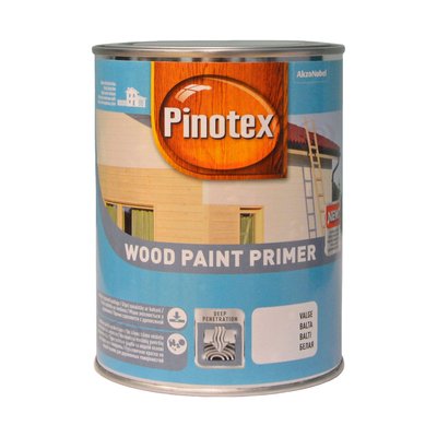 Акриловая грунтовочная краска Pinotex Wood Paint Primer, 1 л, Белый, Матовый 61146 фото