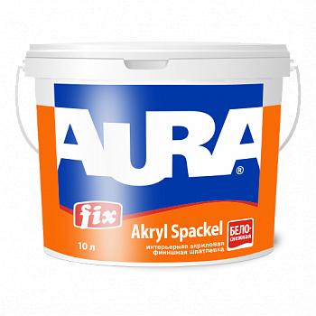 Шпатлевка акриловая финишная Aura Fix Akryl Spaсkel, 1,5 кг, Белый, Глянцевый 55008 фото