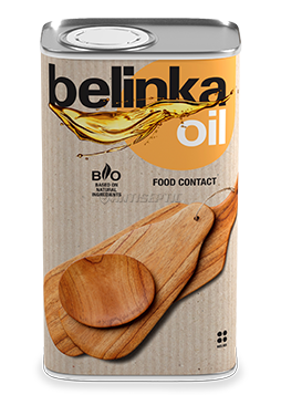 Просочення БІО для шпонованої дерев'яної поверхні Belinka Oil Food Contact, 0,5 л, безбарвний, полуглянцевый 46750 фото