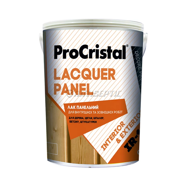 Лак панельний ProCristal Lacquer Panel ІР-10, 0,7 л, Безбарвний, Глянсовий 64818 фото