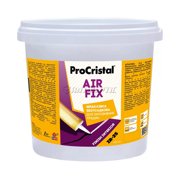 ProCristal AIR FIX IР-25 - Шпатлевка безусадочная, 0.5 л, белая 48960442 фото