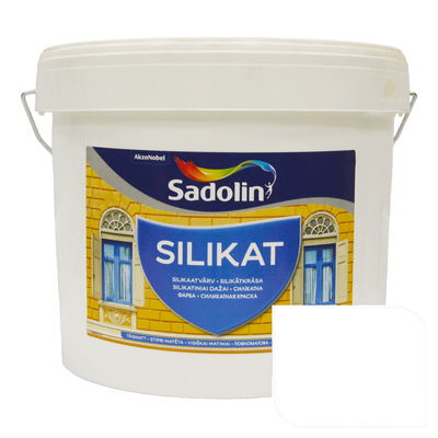 Краска фасадная минеральная Sadolin silikat, белый, 10 л., матовый 70612 фото