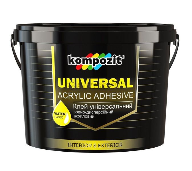 Клей універсальний акриловий Kompozit Universal, 1 кг, білий 30972 фото