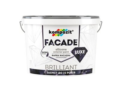 Краска фасадная Kompozit Facade Luxe, 1,4 кг, белый, матовый, A 30732 фото