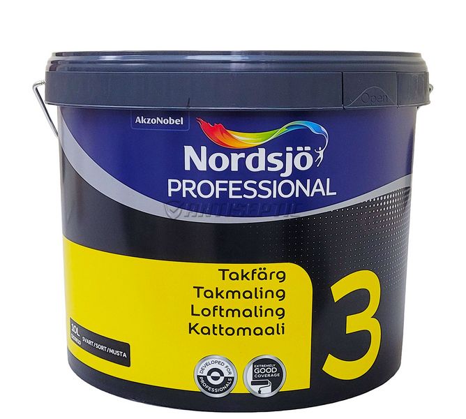 Фарба глибокоматова латексна Sadolin Professional 3 Svart, 10 л 42653 фото