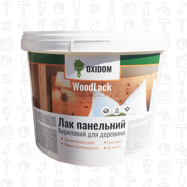 Лак панельний OXIDOM WoodLack, 1 л, безбарвний, глянсовий 7097324456 фото