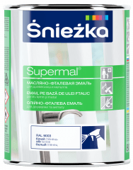 Емаль для дерева та металу Sniezka SUPERMAL® EMALIA OLEJNO FTALOWA, 0,8 л, Ral 9005 чорний глянець, глянсовий 406668600 фото