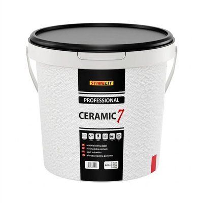 Матовая краска для стен и потолков Stimelit CERAMIC 7, BASE A Белый, 2,5л 10031 фото