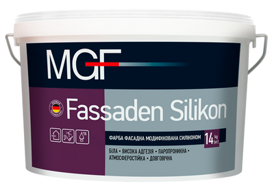 Фарба фасадна латексна MGF Fassaden Silikon M790, 3,5 кг, біла 1018041 фото
