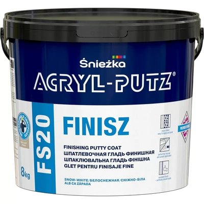 Шпаклівка фінішна Sniezka ACRYL-PUTZ® FS20 FINISZ, 0,5 кг, сніжно-білий 123318181 фото