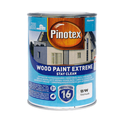 Фарба на водній основі Pinotex Wood Paint Extreme, 1 л, Білий, Матовий 67869 фото
