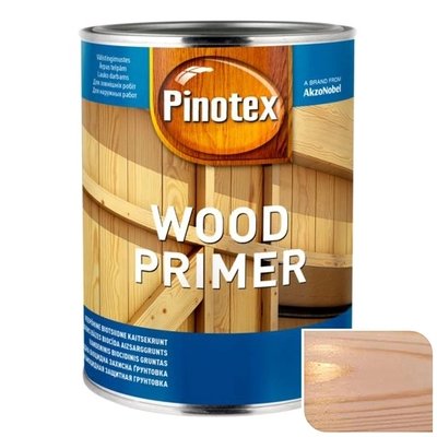 Грунтовка глубокопроникающая древесины на водной основе Pinotex Wood Primer, 1 л, бесцветный, матовый 100071 фото