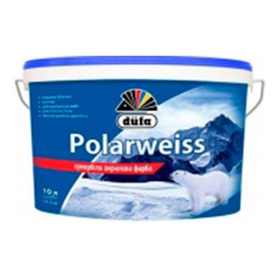 Краска супербелая акриловая Dufa Polarweiss, 14 кг, белый, матовый 476755154 фото