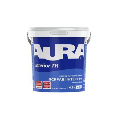 Краска матовая интерьерная Aura Interior TR, 0,9 л, колорирование 40703 фото
