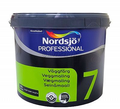 Краска матовая для потолка и стен Sadolin Professional 7 Svart, 10 л 42654 фото