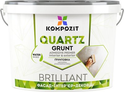 Грунтовка адгезійна Kompozit Quartz-Grunt, 4 кг, білий, матовий 6504224228 фото