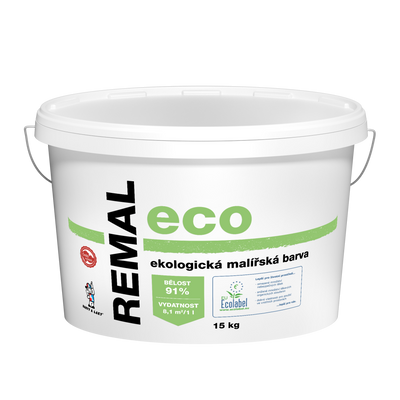 Екологічна фарба REMAL ECO для стін та стелі, 15 кг, біла 8591235104059 фото