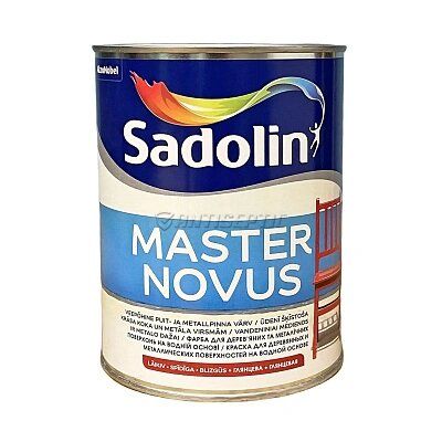 Краска швидкосохнуча Sadolin Master Novus, 1 л, білий, глянцева 141845963 фото