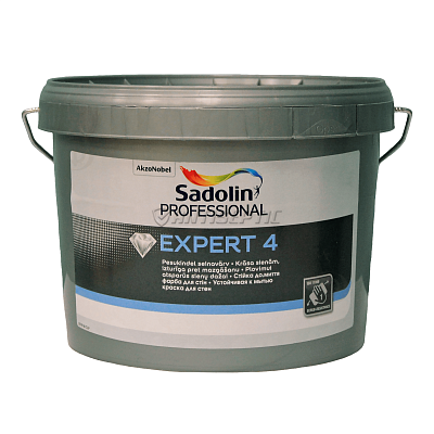 Краска для отделки стен и потолков Sadolin Expert 4, 2,5 л, белый 3415742784 фото