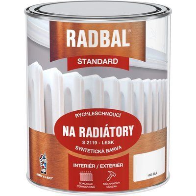 Фарба для радіаторів RADBAL Standard S2119, 0,6 кг, біла, глянцева 8595073022063 фото