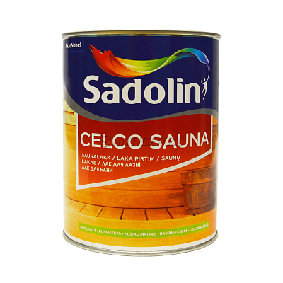 Лак для сауны Sadolin Celco Sauna, 1 л, бесцветный 409796000 фото