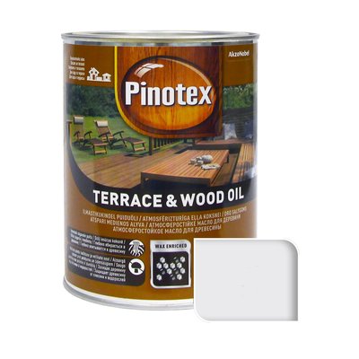 Олія для захисту терас і садових меблів Pinotex Wood&Terrace Oil, 1 л, Безбарвний, Матовий 80739 фото