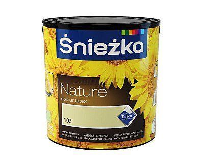 Краска матовая латексная для интерьеров Sniezka NATURE COLOUR LATEX, 2,5 л, 101 серебристая рожь, матовый 265068712 фото