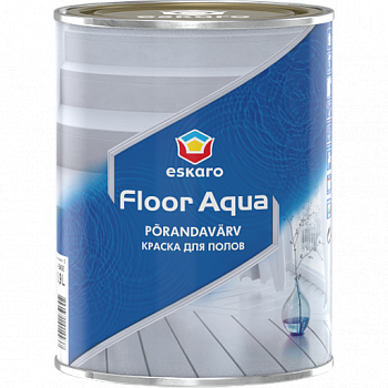 Краска для пола Eskaro Floor Aqua, 0,9 л, Белый, Глянцевый 71404 фото