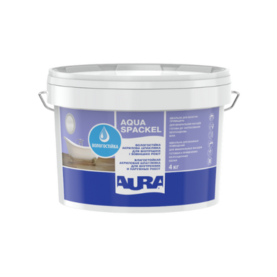 Шпаклівка вологостійка акрилова Aura Luxpro Aqua Spackel, 1,2 кг, білий, глянсовий 5386925633 фото