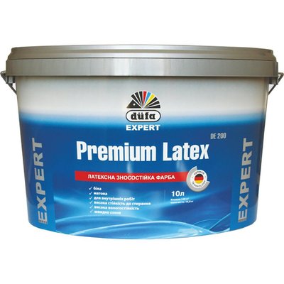 Краска латексная белая для внутренних работ Dufa Premium Latex DE200, 2,5 л, белый, матовый 14071 фото