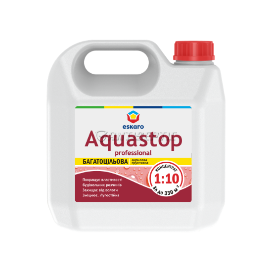 Грунт-концентрат, що зміцнює Eskaro Aquastop Professional, 0,5 л, рожевий, матовий 432743827 фото