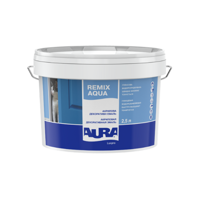 Емаль акрилова декоративна Aura Luxpro Remix Aqua, 0,7 л, Безбарвний, TR 41885 фото