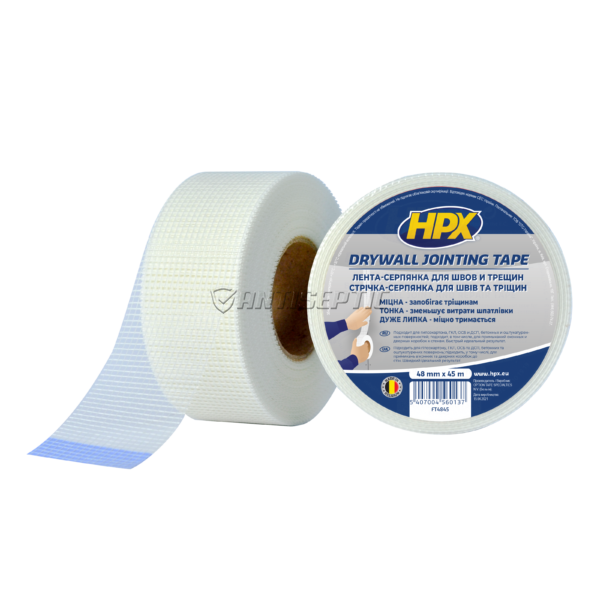 Лента-серпянка армирующая для швов HPX DRYWALL JOINTING TAPE, 45 м x 48 мм 4505 фото