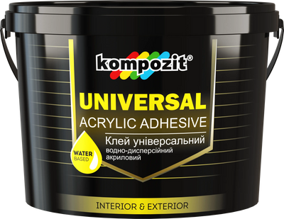 Клей універсальний акриловий Kompozit Universal, 1 кг, білий 309722186 фото