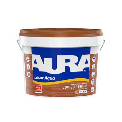 Лазур-лак акриловий для деревини Aura Lasur Aqua, 0,7 л, білий, напівматовий 2160031820 фото