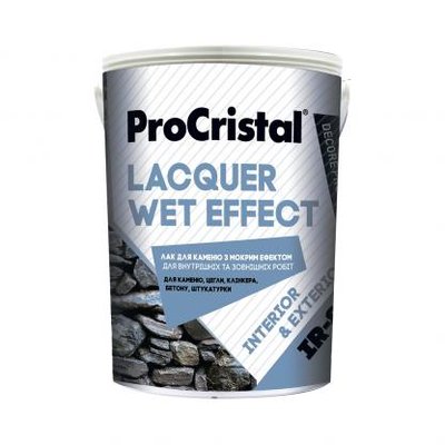 Лак для каменю мокрий ефект ProCristal Lacquer Wet Effect IР-83, 0,7 кг 64819 фото