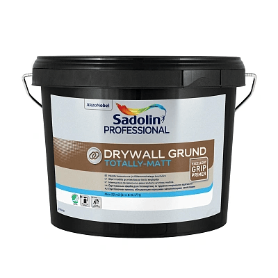 Грунтовочная краска на водной основе Sadolin Professional Drywall Grund для стен и потолка, 2,5 л, белая, BW 5774 фото