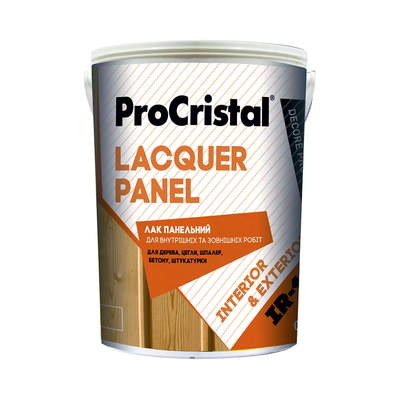 Лак панельний ProCristal Lacquer Panel ІР-10, 0,7 л, безбарвний, глянсовий 4422 фото