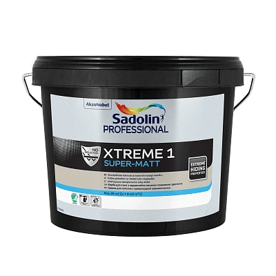 Краска на водной основе Sadolin Professional Xtreme 1 для потолка, 2.5 л, белая, BW 5774 фото