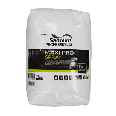 Шпаклівка Sadolin MAXI PRO SPRAY, білий, 17 л., матовий 61123 фото