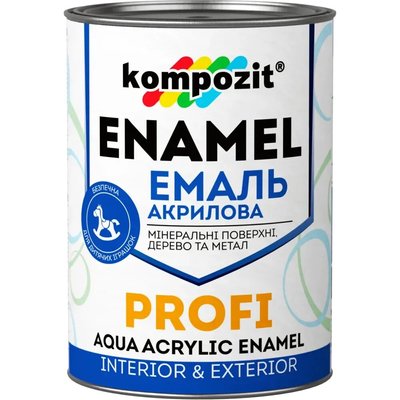 Эмаль стойкая акриловая универсального применения Kompozit Profi, 0,3 л, бежевый, глянцевый 2476231741 фото