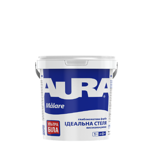 Фарба ультрабіла глибокоматова Aura Malare, 1 л, білий 6784825586 фото