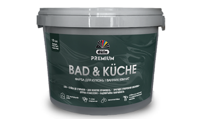 Фарба для кухонь і ванних кімнат Dufa Bad & Kuche, 1 л, біла, шовковисто-матова 501322371 фото