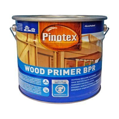 Грунтовка для дерева Pinotex Wood Primer BPR, 10 л, бесцветный 4740182274481 фото